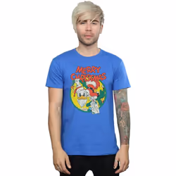Disney - T-shirt MERRY CHRISTMAS - Homme (Bleu roi)
