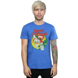 Disney - T-shirt MERRY CHRISTMAS - Homme (Bleu roi)