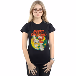 Disney - T-shirt MERRY CHRISTMAS - Femme (Noir)