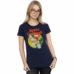Disney - T-shirt MERRY CHRISTMAS - Femme (Bleu marine)