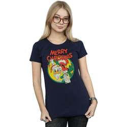 Disney - T-shirt MERRY CHRISTMAS - Femme (Bleu marine)