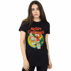 Disney - T-shirt MERRY CHRISTMAS - Femme (Noir)
