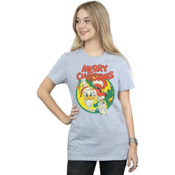 Disney - T-shirt MERRY CHRISTMAS - Femme (Gris chiné)