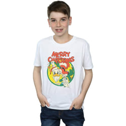 Disney - T-shirt MERRY CHRISTMAS - Garçon (Blanc)