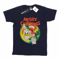 Disney - T-shirt MERRY CHRISTMAS - Garçon (Bleu marine)