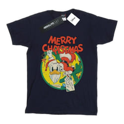 Disney - T-shirt MERRY CHRISTMAS - Garçon (Bleu marine)
