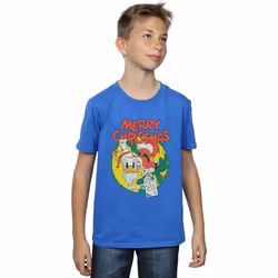 Disney - T-shirt MERRY CHRISTMAS - Garçon (Bleu roi)