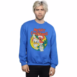 Disney - Sweat MERRY CHRISTMAS - Homme (Bleu roi)