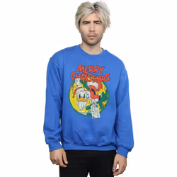 Disney - Sweat MERRY CHRISTMAS - Homme (Bleu roi)