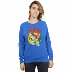Disney - Sweat MERRY CHRISTMAS - Femme (Bleu roi)