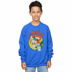Disney - Sweat MERRY CHRISTMAS - Garçon (Bleu roi)