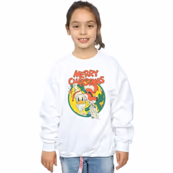 Disney - Sweat MERRY CHRISTMAS - Fille (Blanc)