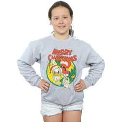 Disney - Sweat MERRY CHRISTMAS - Fille (Gris chiné)