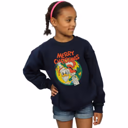 Disney - Sweat MERRY CHRISTMAS - Fille (Bleu marine)