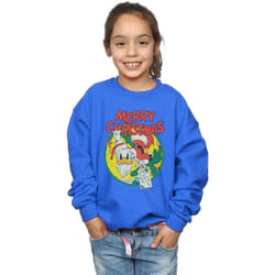 Disney - Sweat MERRY CHRISTMAS - Fille (Bleu roi)