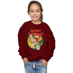 Disney - Sweat MERRY CHRISTMAS - Fille (Bordeaux)