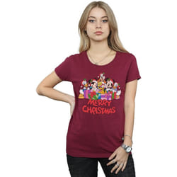 Disney - T-shirt MICKEY MOUSE AND FRIENDS - Femme (Bordeaux)