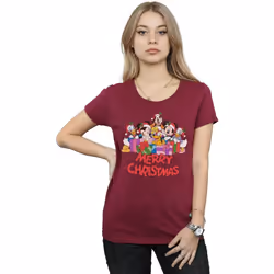 Disney - T-shirt MICKEY MOUSE AND FRIENDS - Femme (Bordeaux)