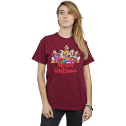 Disney - T-shirt MICKEY MOUSE AND FRIENDS - Femme (Bordeaux)