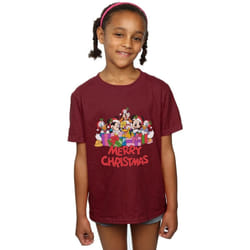 Disney - T-shirt MICKEY MOUSE AND FRIENDS - Fille (Bordeaux)