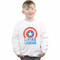 Marvel - Sweat LIVING LEGEND - Garçon (Blanc)