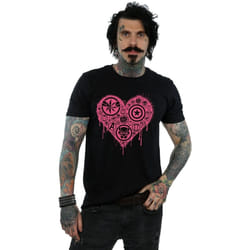 Marvel - T-shirt HEART AVENGERS - Homme (Noir)