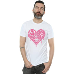 Marvel - T-shirt HEART AVENGERS - Homme (Blanc)