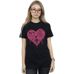 Marvel - T-shirt HEART AVENGERS - Femme (Noir)
