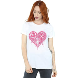 Marvel - T-shirt HEART AVENGERS - Femme (Blanc)