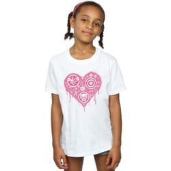 Marvel - T-shirt HEART AVENGERS - Fille (Blanc)
