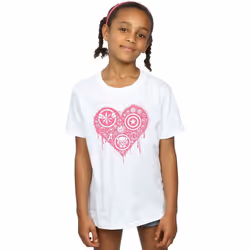 Marvel - T-shirt HEART AVENGERS - Fille (Blanc)