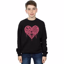 Marvel - Sweat HEART AVENGERS - Garçon (Noir)
