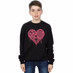 Marvel - Sweat HEART AVENGERS - Garçon (Noir)