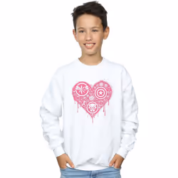 Marvel - Sweat HEART AVENGERS - Garçon (Blanc)
