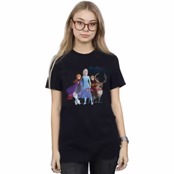 Disney - T-shirt FROZEN LEAD COURAGE - Femme (Noir)