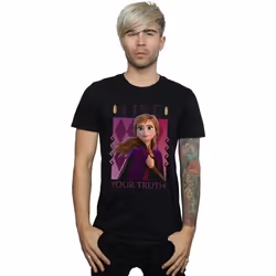 Disney - T-shirt FROZEN LIVE YOUR TRUTH - Homme (Noir)