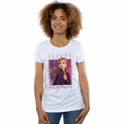 Disney - T-shirt FROZEN LIVE YOUR TRUTH - Femme (Blanc)