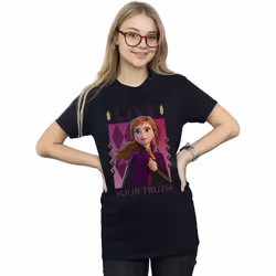 Disney - T-shirt FROZEN LIVE YOUR TRUTH - Femme (Noir)
