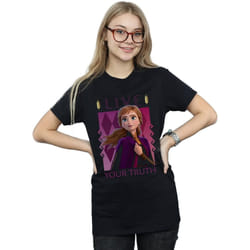 Disney - T-shirt FROZEN LIVE YOUR TRUTH - Femme (Noir)