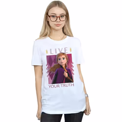 Disney - T-shirt FROZEN LIVE YOUR TRUTH - Femme (Blanc)