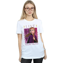 Disney - T-shirt FROZEN LIVE YOUR TRUTH - Femme (Blanc)