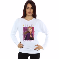 Disney - Sweat FROZEN LIVE YOUR TRUTH - Femme (Blanc)