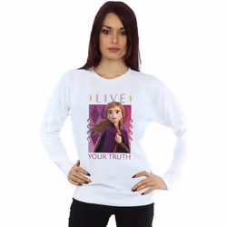 Disney - Sweat FROZEN LIVE YOUR TRUTH - Femme (Blanc)