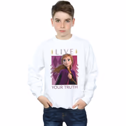 Disney - Sweat FROZEN LIVE YOUR TRUTH - Garçon (Blanc)