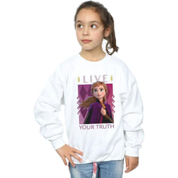 Disney - Sweat FROZEN LIVE YOUR TRUTH - Fille (Blanc)