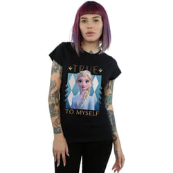 Disney - T-shirt FROZEN TRUE TO MYSELF - Femme (Noir)
