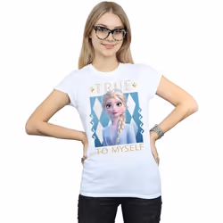 Disney - T-shirt FROZEN TRUE TO MYSELF - Femme (Blanc)