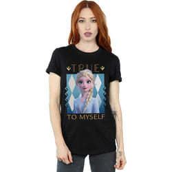 Disney - T-shirt FROZEN TRUE TO MYSELF - Femme (Noir)