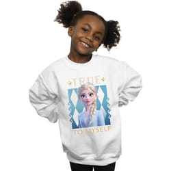 Disney - Sweat FROZEN TRUE TO MYSELF - Fille (Blanc)