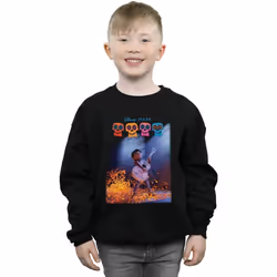 Disney - Sweat COCO PLAYING GUITAR - Garçon (Noir)